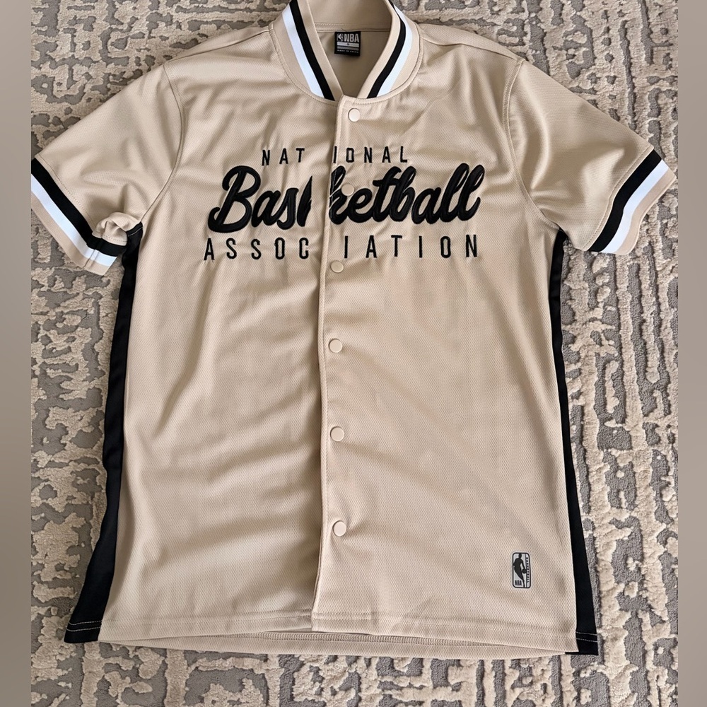 NBA Men's Tan and Black Basketball Jersey